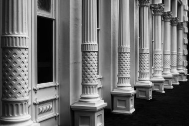 Galveston Adası, Teksaslılar, Sokak Fotoğrafları, Dokular ve Binalar B & W Fotoğrafları.