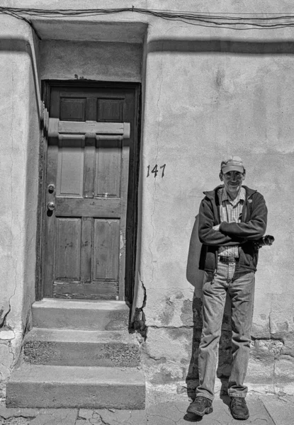 Typical Doors Neighborhood Views Old Tucson Adobe Homes — Stock Photo, Image