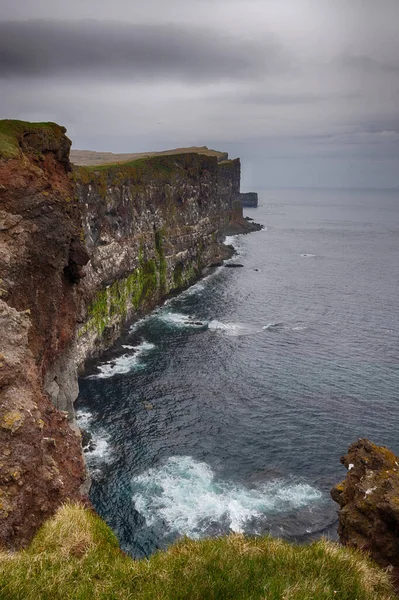 Islanda Fiordo Westfjord Vulcano Ghiaccio Neve Lavica Cascate Cavalli Barche — Foto Stock