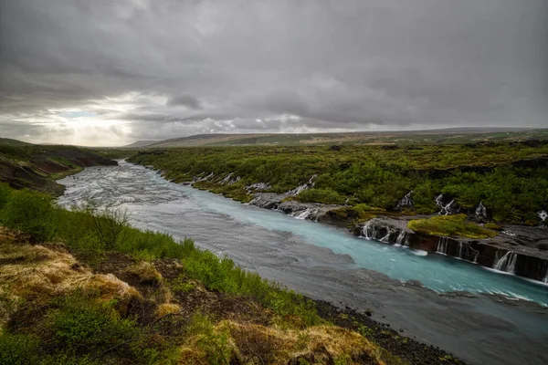 Iceland Fjord Westfjord Volcano Ice Snow Lava Waterfalls Horses Boats — стокове фото