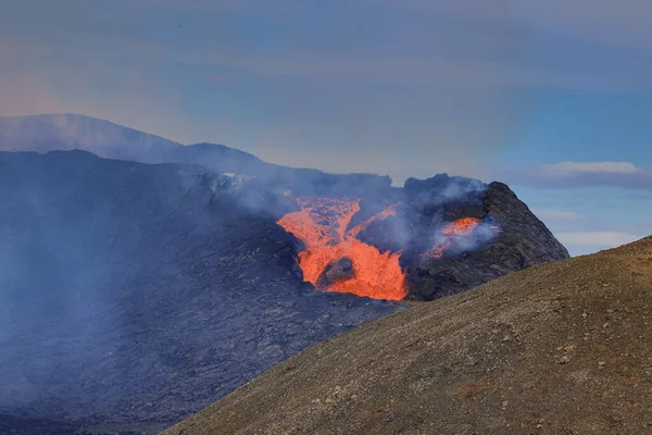 Island Fjord Westfjord Vulkan Eis Schnee Lava Wasserfälle Pferde Boote — Stockfoto