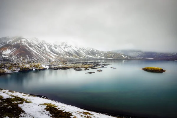 Islandia Fiordo Fiordo Del Oeste Volcán Hielo Nieve Lava Cascadas — Foto de Stock