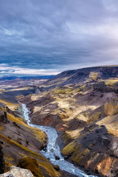 Islande Fjord Westfjord Volcan Glace Neige Lava Cascades Chevaux Bateaux — Photo