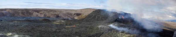 Islanda Fiordo Westfjord Vulcano Ghiaccio Neve Lavica Cascate Cavalli Barche — Foto Stock