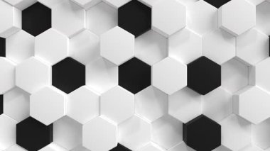 Beyaz ve siyah altıgen desenli. Yüksek kaliteli ticari video görüntüleri.