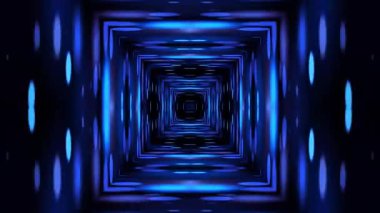 Ortasında siyah beyaz bir tünel olan mavi ve siyah bir tünel. Yüksek kaliteli ticari video görüntüleri.