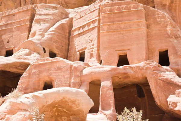 Tumbas Petra Jordania Maravilla Del Mundo — Foto de Stock