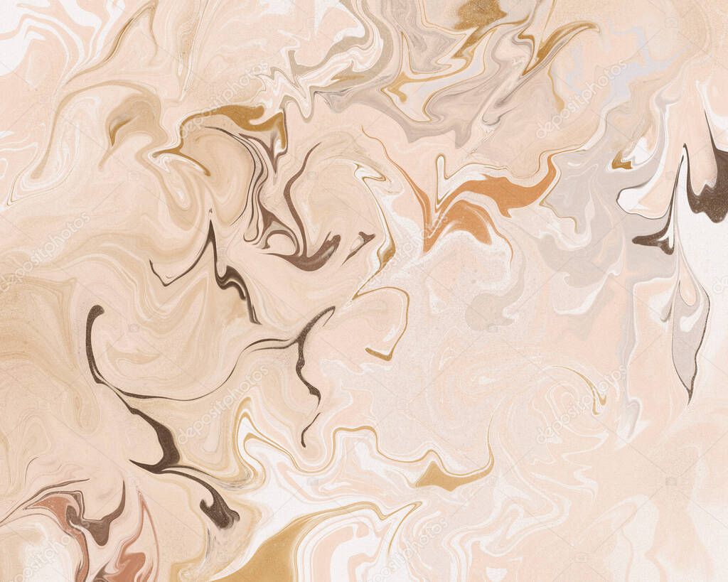 Abstract stylish trendy fluid marble art print.