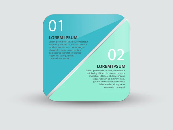 Yatay vektör grafik şablonu infographics elemanları ile