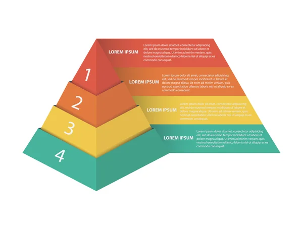Marketingové pyramidy - vektorový Infographic — Stockový vektor