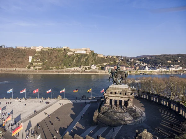 Koblenz City Germania con storico angolo tedesco 3 — Foto Stock