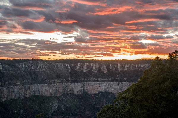 Grand Canyon National North rim lodge sunset 2 — Stock Photo, Image