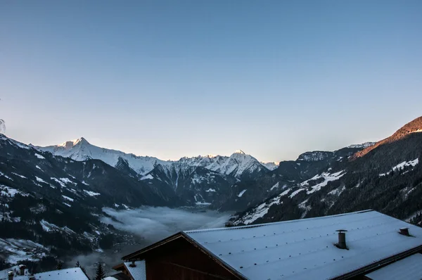 Sunrise Mountain Panorama view Zillertal Áustria 8 — Fotografia de Stock