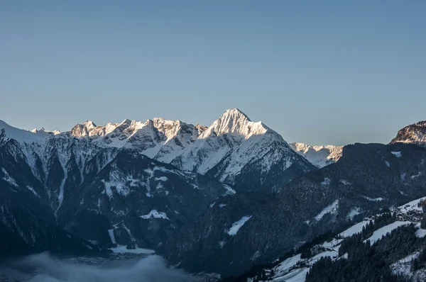 Vista sul ghiacciaio Sunrise Mountain Zillertal Austria 9 — Foto Stock