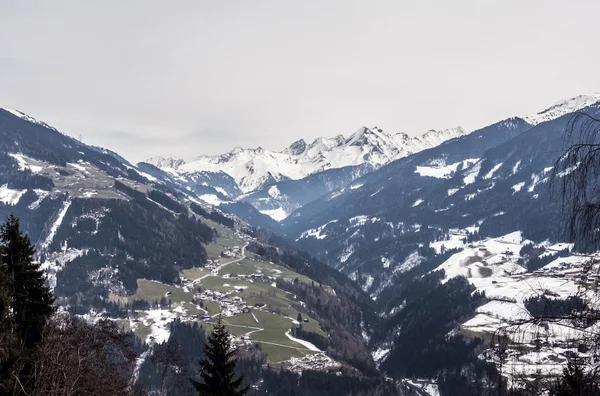 Morgen Bergpanorama Blick Zillertal Österreich 2 — Stockfoto