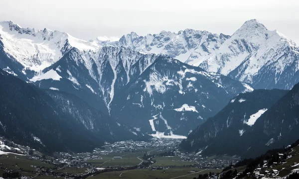 Πανοραμική θέα του βουνού Zillertal — Φωτογραφία Αρχείου