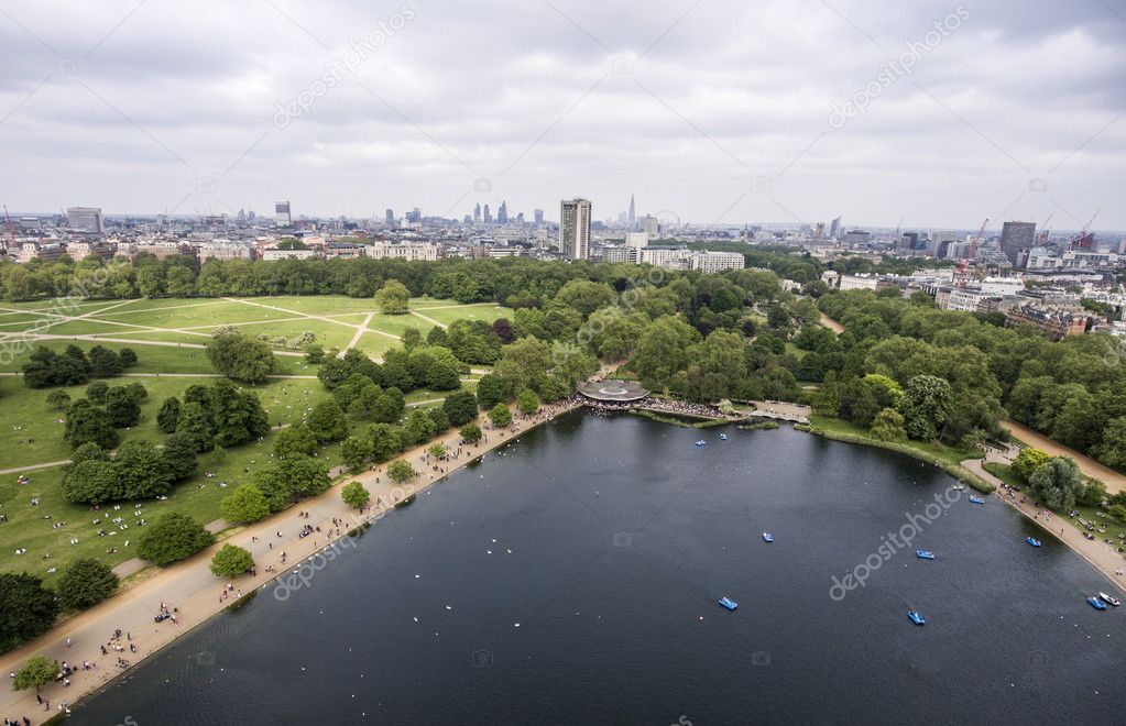 London big hyde park in the city chilling aerial 3