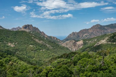 Corse, Fransa Korsika Deniz Adası Akdeniz Dağları 'nın zirvesi ünlü GR20 yolu.