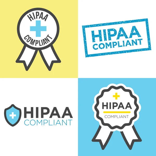 Icone di conformità HIPAA — Vettoriale Stock