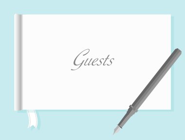Quill'in kalem ile ziyaretçi defteri