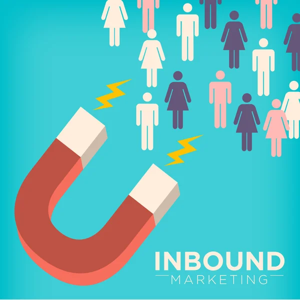 Inbound Marketing grafik — Stock vektor