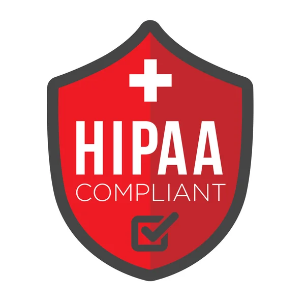 HIPAA Compliance Icon Graphic — Stock Vector