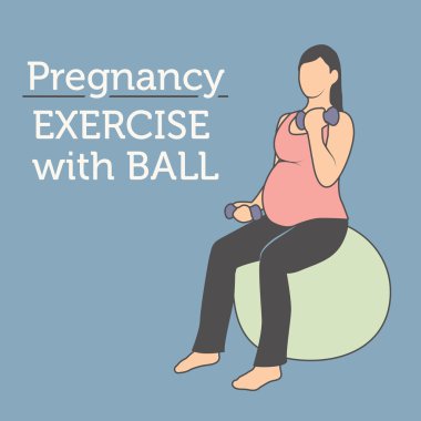 Günlük gebelik Egzersiz Fitness topu ile