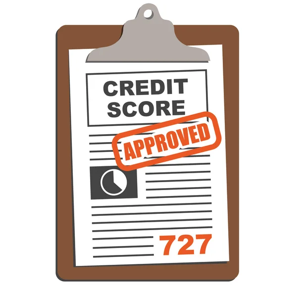 Credit Score Report - Disetujui - Stok Vektor