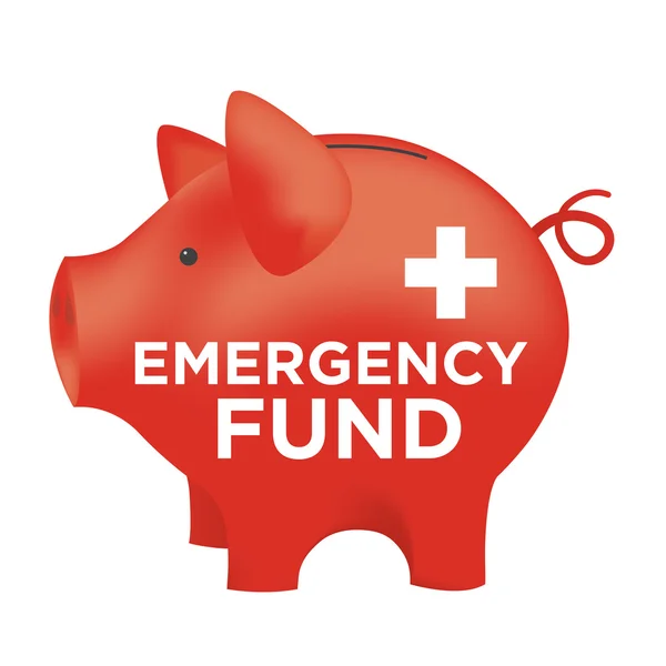 Fonds d'urgence financière Piggy Bank — Image vectorielle