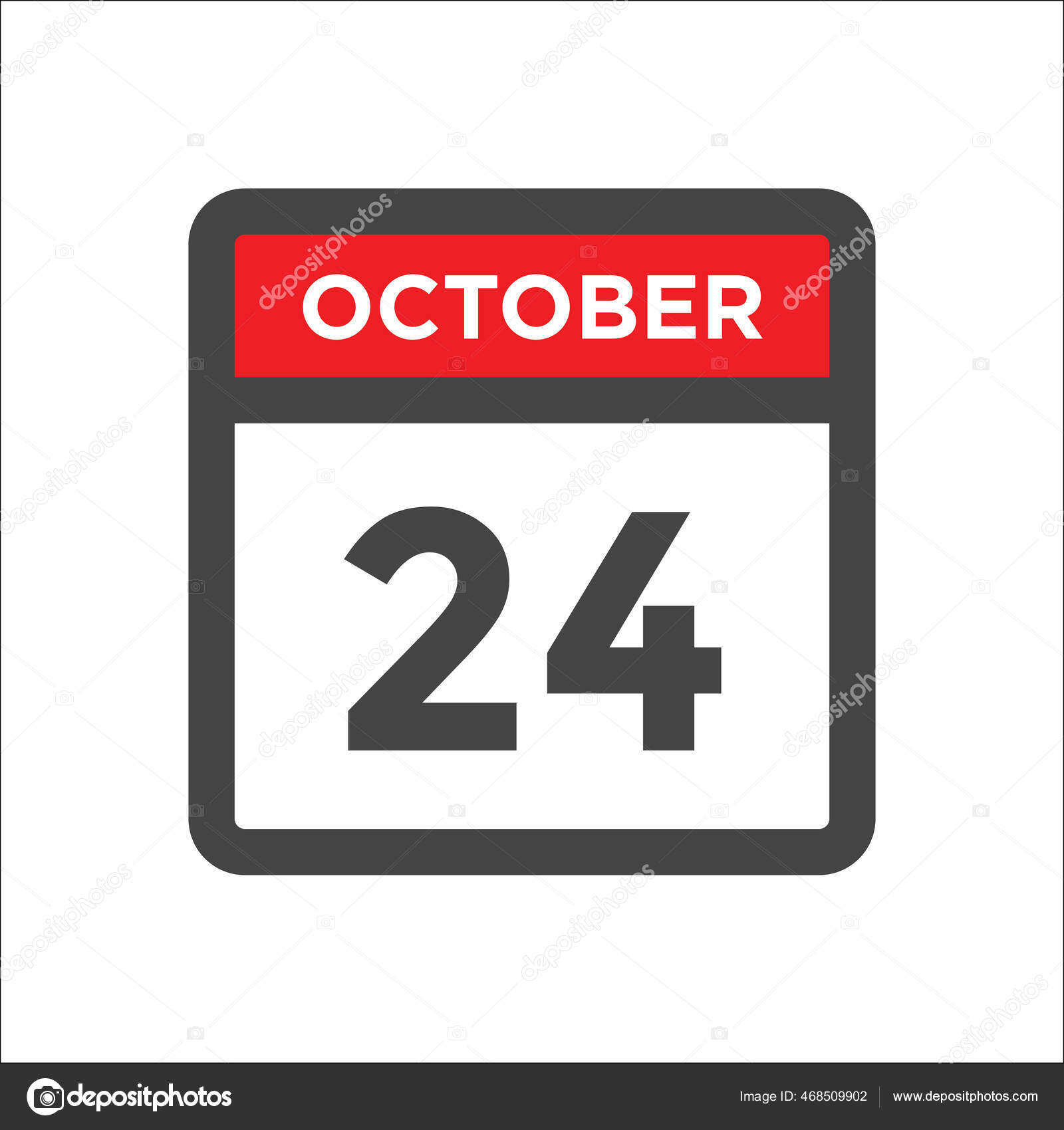 Oktober Kalender Ikon Dag Månaden — stockvektor av ©bearsky23@yahoo.com  468509902, image size:1600x1700