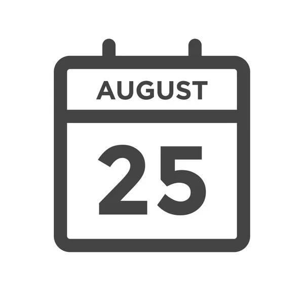 Srpna Kalendářní Den Nebo Datum Kalendáře Pro Uzávěrku Schůzku — Stockový vektor