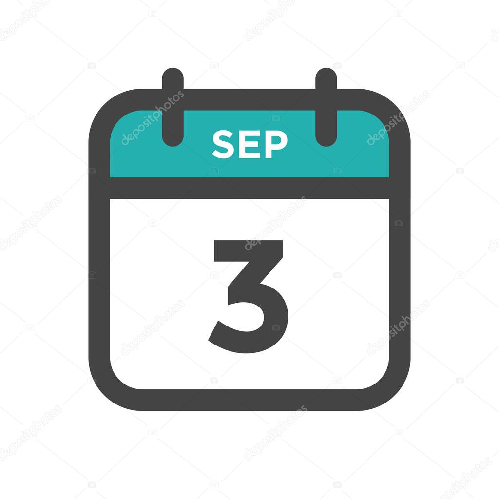 September 3 Calendar Day or Calender Date for Deadline and Appointment