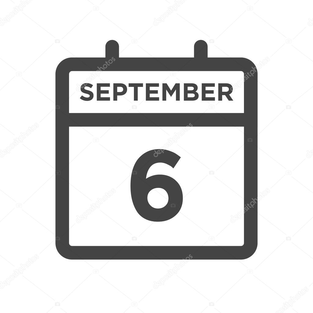 September 6 Calendar Day or Calender Date for Deadline and Appointment