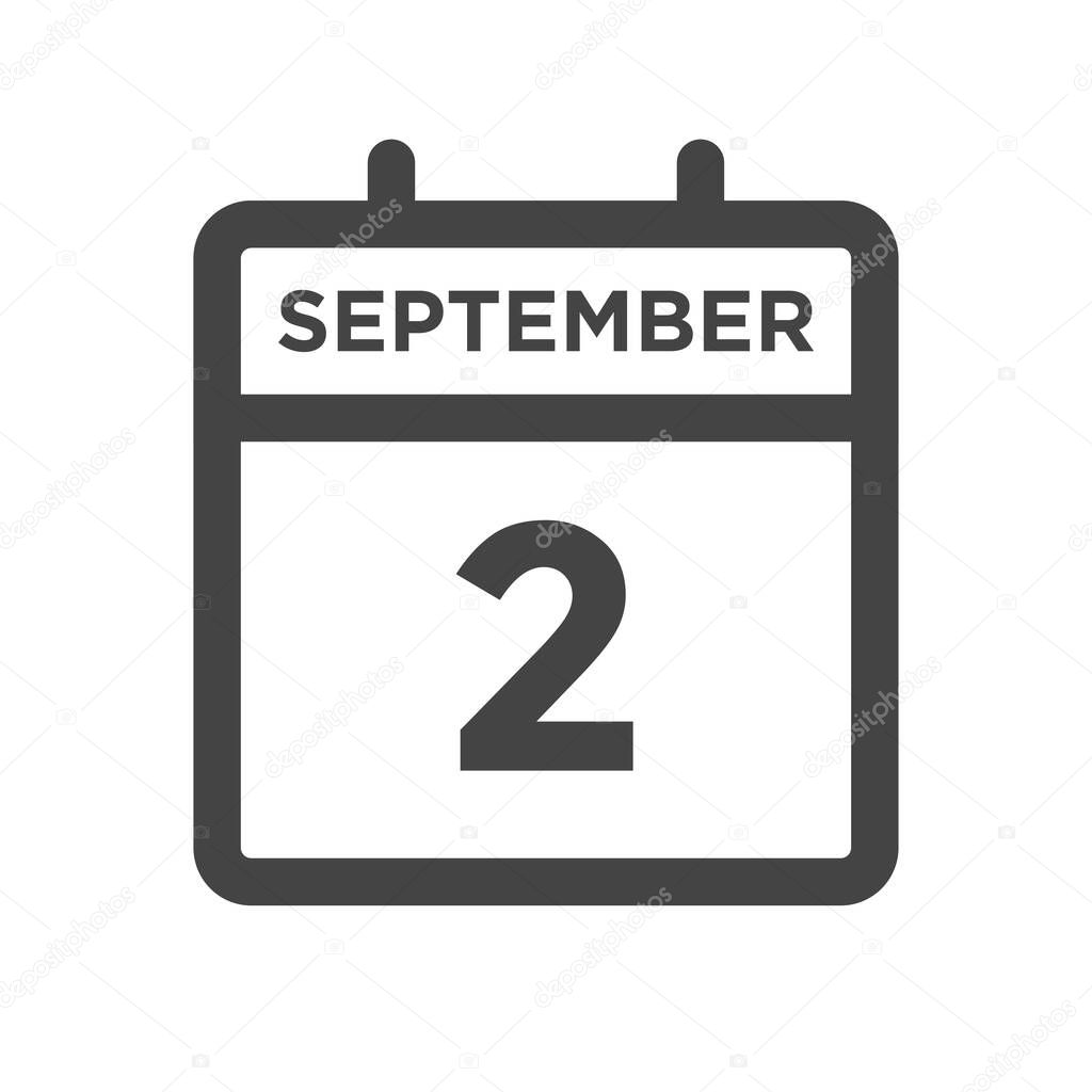 September 2 Calendar Day or Calender Date for Deadline and Appointment