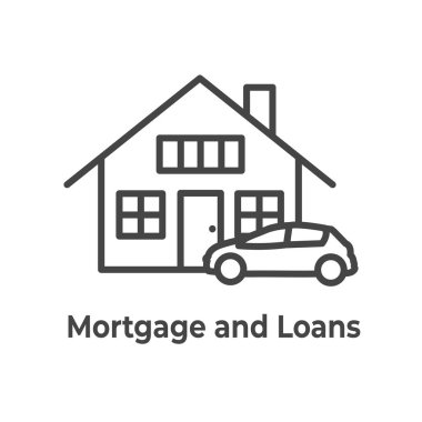 Araba Kiralama Evi Tasarımlı İpotek Simgesi