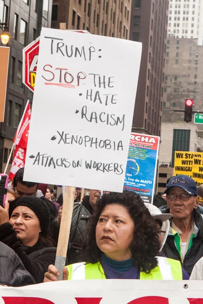 Mayıs günü Chicago Donald Trump karşı protesto