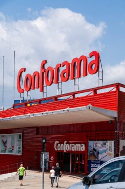 Barcelona, Spain2 August 2025. Exterior view of a Conforama store. Conforama is a French home furniture retail chain with over 200 stores in Europe..