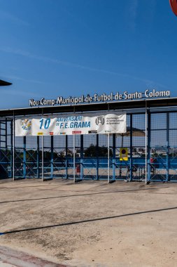 Barcelona, Spain-August 9, 2025. Nou Camp Municipal de Futbol de Santa Coloma de Gramanet in Barcelona, Spain