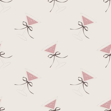 Kurdeleli Pembe Kokteyl Camı Kusursuz Kokteyl Parti Tarzı Kızlar ve Şenlikli Tasarımlar İçin Arkaplan