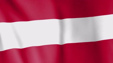 Avusturya bayrağı canlandırılmış arka plan. Avusturya ulusunun ve kültürünün sembolü. Rüzgar görüntülerinde dalgalanan bayrak.