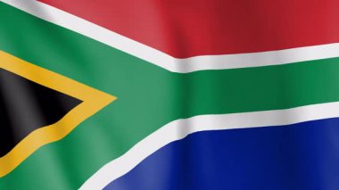 Güney Afrika animasyon geçmişi bayrağı. Güney Afrika halkının ve kültürlerinin sembolü. Rüzgar görüntülerinde dalgalanan bayrak. Tabelanın adı da Gökkuşağı Bayrağı..