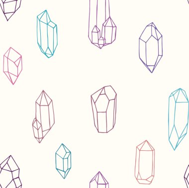 Kristaller ve taşlar ile Seamless Modeli