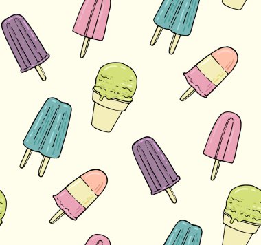 Renkli dondurma ile Seamless Modeli