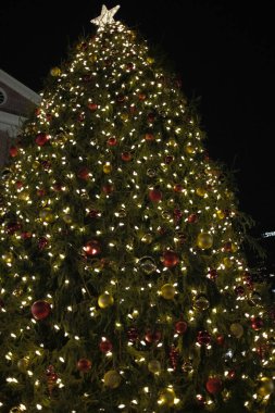 Bayram kutlaması için Noel dekorasyonu atmosferi