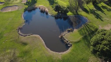 Santa Cristina dAro İspanya 'daki Golf Sahasının Hava Görüntüsü