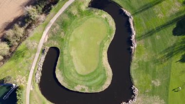 Santa Cristina dAro İspanya 'daki Golf Sahasının Hava Görüntüsü