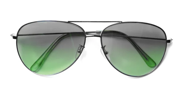 Óculos de sol aviador isolados com lentes verdes — Fotografia de Stock