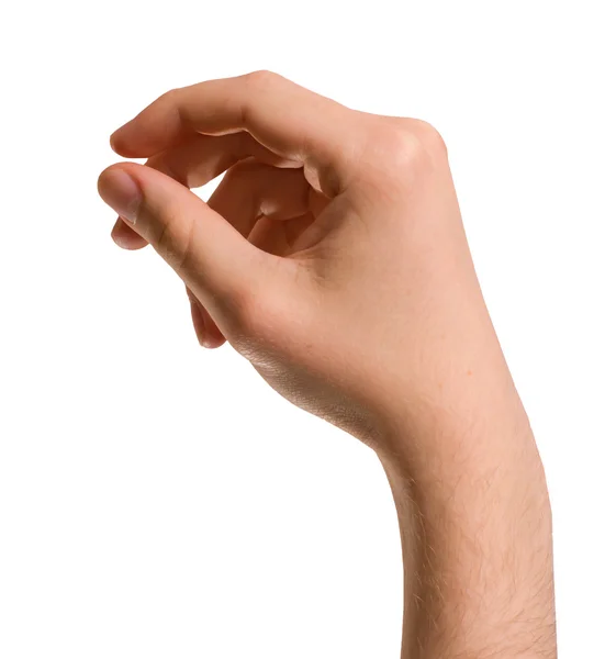 Изолированная мужская рука в положении — стоковое фото