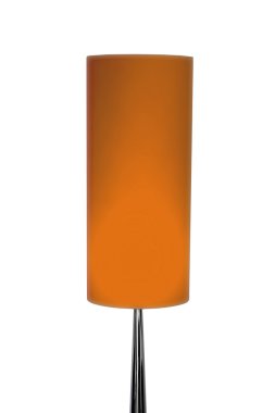 İzole Modern tasarım turuncu lamba saf beyaz zemin üzerine