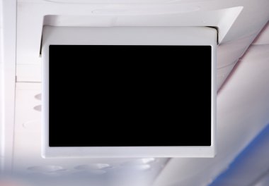 bir uçak bilgileri tv ekranında